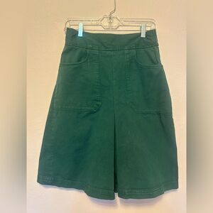 Miu Miu army green cotton skort or shorts